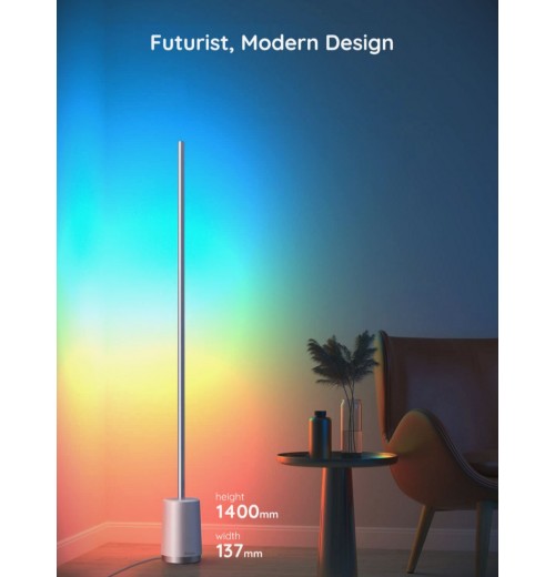 Lyra RGBICWW Corner Floor Lamp with Energy Class F Efficiency Rating